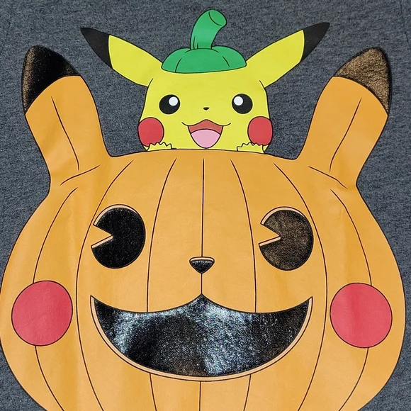 Pokemon Pikachu Pumpkin T-Shirt - Picture 4 of 4